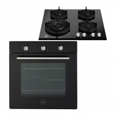 La Germania Φούρνος Αερίου Άνω Πάγκου 76lt 59.5cm FLAG6053GKB με Εστίες Αερίου P604LLAGGN (GPL)